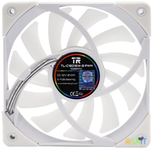 Вентилятор для корпуса Thermalright TL-C12015W-S ARGB 120х120x15 белый 4-pin 24.1дБ (TL-C12015W-S-ARGB) Ret
