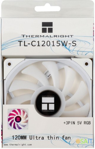 Вентилятор для корпуса Thermalright TL-C12015W-S ARGB 120х120x15 белый 4-pin 24.1дБ (TL-C12015W-S-ARGB) Ret