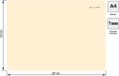 Доска для лепки Silwerhof 957017 Pearl прямоугольная A4 пластик кремовый