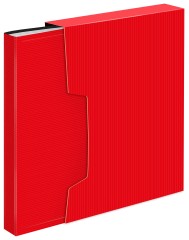 Папка с 100 прозр.вклад. Бюрократ DeLuxe DLVBOX100RED A4 пластик 0.7мм красный в коробе