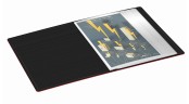 Папка с 100 прозр.вклад. Бюрократ DeLuxe DLVBOX100RED A4 пластик 0.7мм красный в коробе