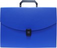 Портфель Бюрократ -BPP13BLUE 13 отдел. A4 пластик 0.7мм синий