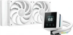 Система водяного охлаждения Deepcool Mystique 240 Soc-AM5/AM4/1200/1700/1851 белый 4-pin 36.49dB Al 1543gr Ret (R-LX240-WHDSNMP-G-1)