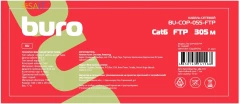 Кабель сетевой Buro BU-COP-055-FTP FTP 4 пары cat.6 solid 0.55мм Cu 305м серый