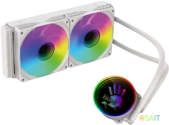Система водяного охлаждения Bloody BD-LC240ARGB1 ARGB Soc-AM5/AM4/1200/1700/1851 белый 4-pin 22-35dB Al+Cu LCD 260W 1200gr Ret (BD-LC240ARGB1-WH)