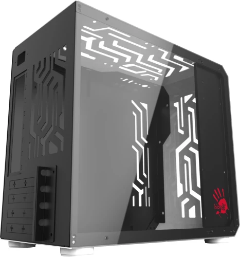 Корпус Bloody BD-CC110 белый/черный без БП mATX 5x120mm 2xUSB3.0 audio