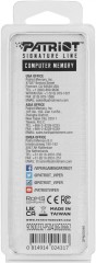 Память DDR4 16GB 2666MHz Patriot PSD416G26662 Signature RTL PC4-21300 CL19 DIMM 288-pin 1.2В single rank Ret