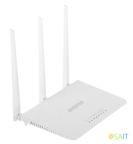 Роутер беспроводной Digma DWR-N302 N300 10/100BASE-TX белый