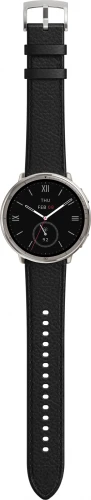 Смарт-часы Amazfit Active 2R A2437 Premium 43.9мм 1.32" AMOLED корп.серебристый рем.черный разм.брасл.:150-210мм (6970100377569)