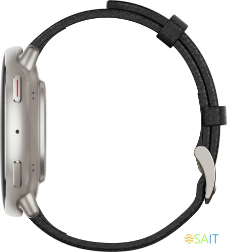 Смарт-часы Amazfit Active 2R A2437 Premium 43.9мм 1.32" AMOLED корп.серебристый рем.черный разм.брасл.:150-210мм (6970100377569)