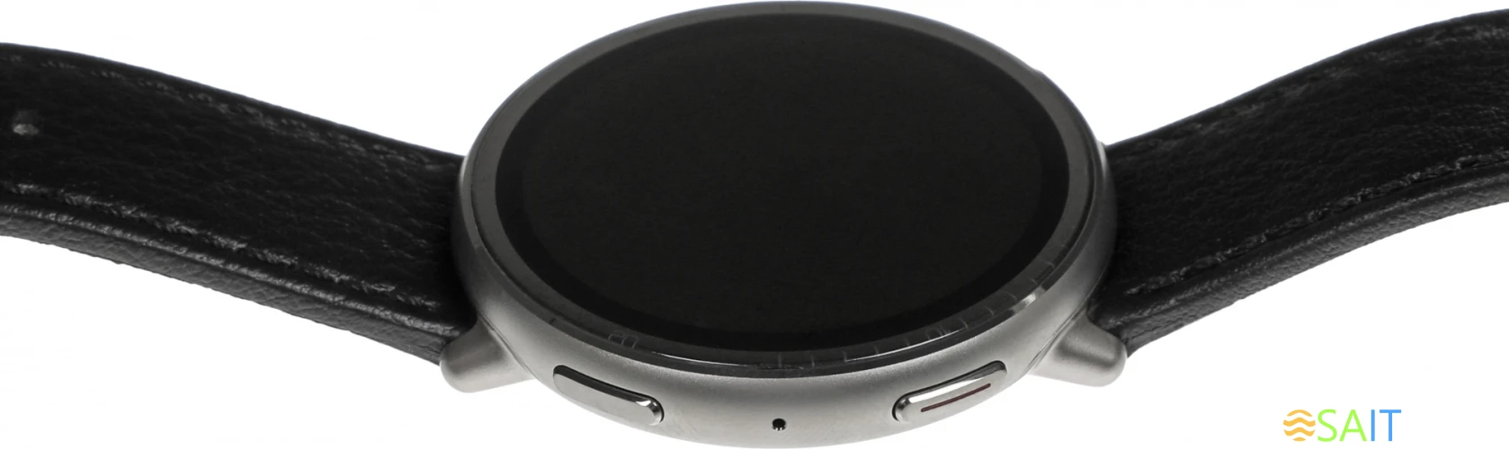 Смарт-часы Amazfit Active 2R A2437 Premium 43.9мм 1.32" AMOLED корп.серебристый рем.черный разм.брасл.:150-210мм (6970100377569)