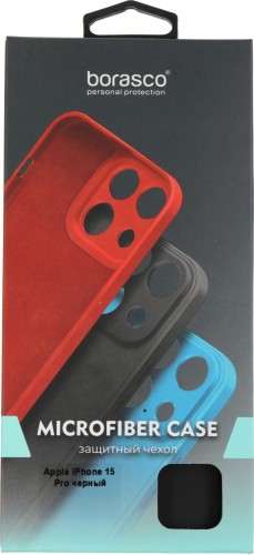 Чехол (клип-кейс) BoraSCO для Apple iPhone 15 Pro черный (72429)
