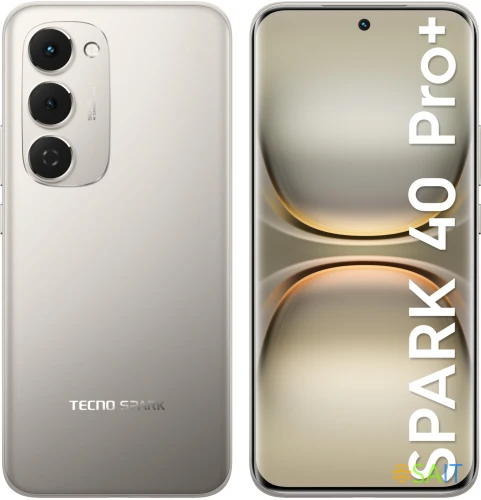 Смартфон Tecno Spark 40 Pro+ 256Gb 8Gb титан моноблок 3G 4G 2Sim 6.78" 1224x2720 Android 15 50Mpix 802.11 a/b/g/n/ac/ax NFC GPS GSM900/1800 Protect FM