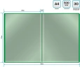 Папка с 30 прозр.вклад. Silwerhof Eco SE-V30GRN A4 пластик 0.5мм зеленый