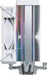 Устройство охлаждения(кулер) Montech NX400 ARGB Soc-AM5/AM4/1200/1700/1851 белый 4-pin 34.17dB Al+Cu 220W 874gr Ret (NX400ARGBWH)