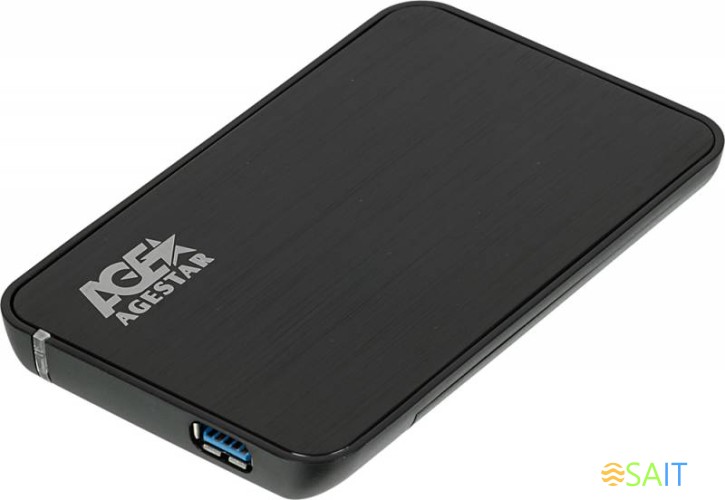 Внешний корпус для HDD/SSD AgeStar 3UB2A8-6G SATA I/II/III пластик/алюминий черный 2.5"