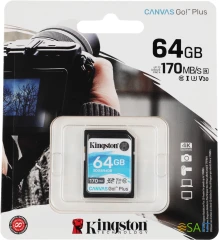 Флеш карта SDXC 64GB Kingston SDG3/64GB Canvas Go! Plus w/o adapter