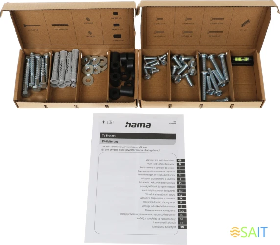 Кронштейн для телевизора Hama 00220844 черный 37"-120" макс.100кг настенный наклон