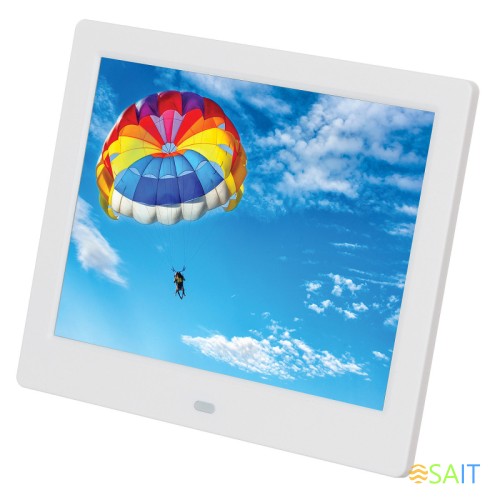 Фоторамка Digma 8" PF-843 IPS 1024x768 белый пластик ПДУ Видео