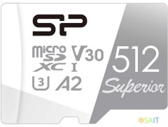 Флеш карта microSDXC 512GB Silicon Power SP512GBSTXDA2V20SP Superior + adapter