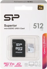 Флеш карта microSDXC 512GB Silicon Power SP512GBSTXDA2V20SP Superior + adapter