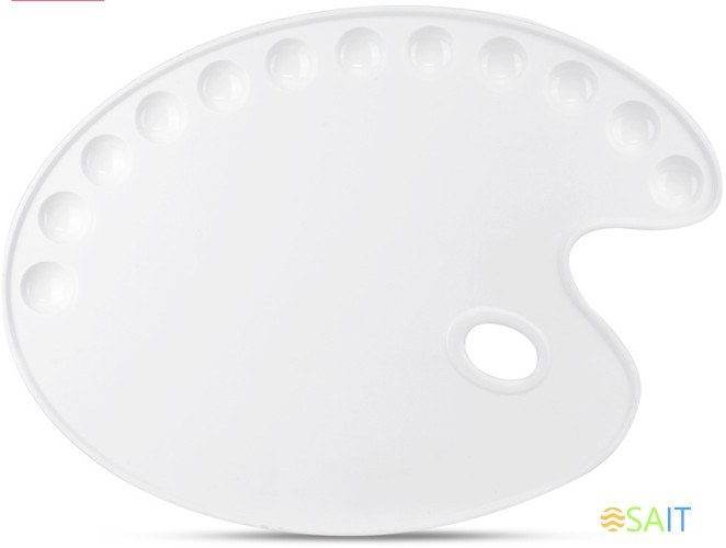 Палитра для смешивания красок Deli 68300 эллипс 400x290мм пластик