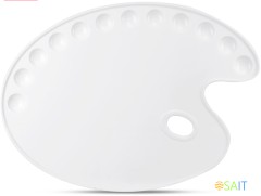 Палитра для смешивания красок Deli 68300 эллипс 400x290мм пластик