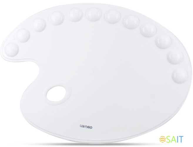 Палитра для смешивания красок Deli 68300 эллипс 400x290мм пластик