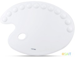 Палитра для смешивания красок Deli 68300 эллипс 400x290мм пластик