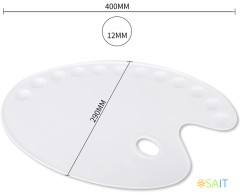 Палитра для смешивания красок Deli 68300 эллипс 400x290мм пластик
