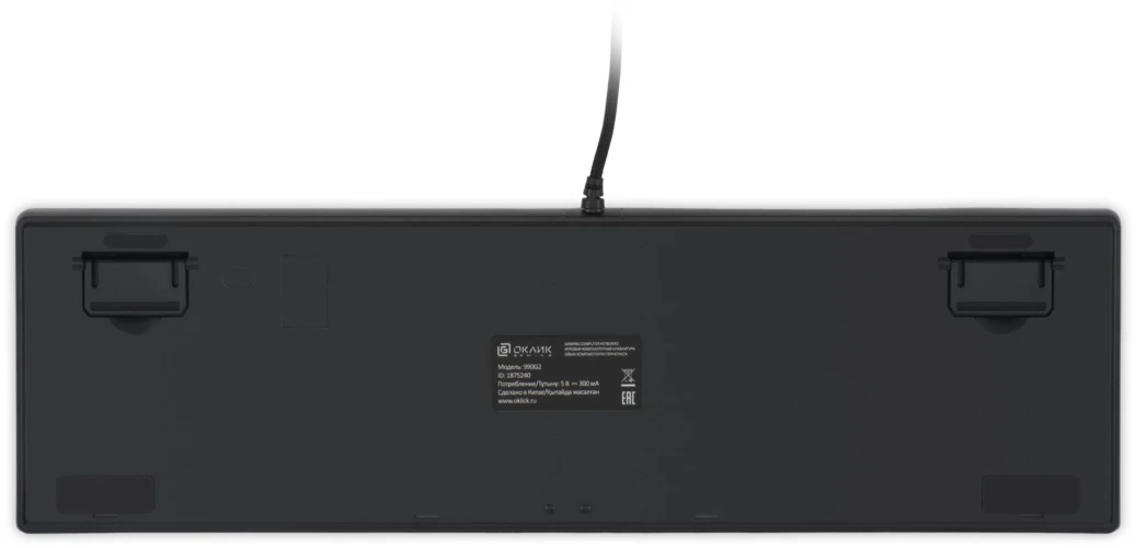 Клавиатура Оклик 990 G2 механическая черный USB Multimedia for gamer LED (1875240)
