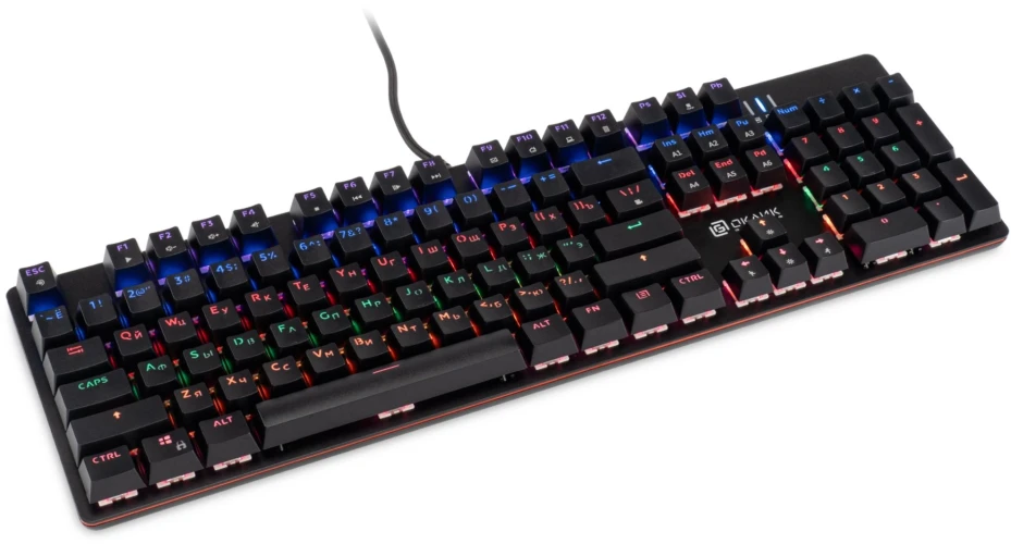 Клавиатура Оклик 990 G2 механическая черный USB Multimedia for gamer LED (1875240)