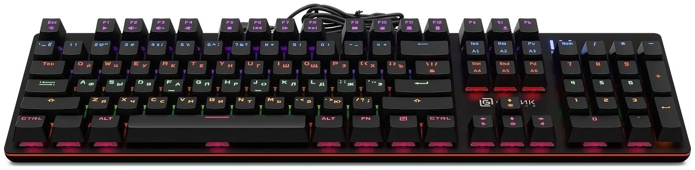 Клавиатура Оклик 990 G2 механическая черный USB Multimedia for gamer LED (1875240)