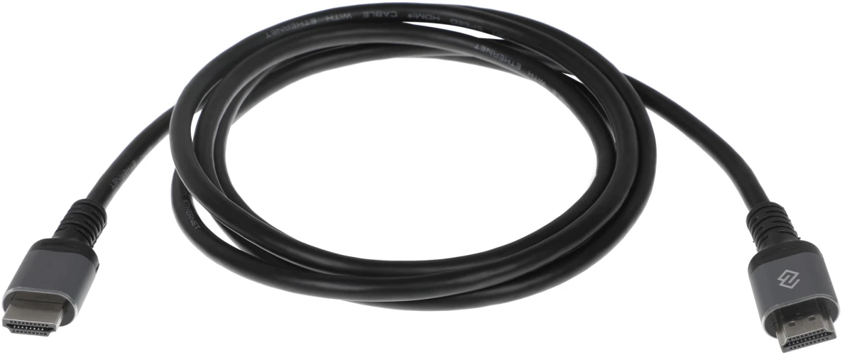 Кабель аудио-видео Digma D-HDMI-V2.0-2M HDMI (m)/HDMI (m) 2м. позолоч.конт. черный