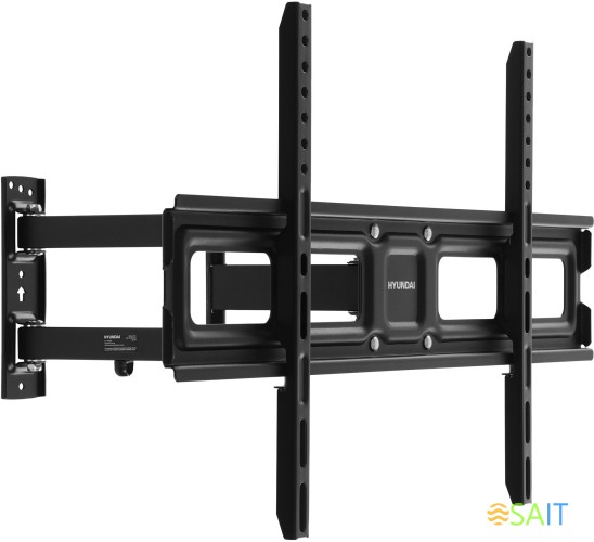 Кронштейн для телевизора Hyundai GL-N4 черный 32"-75" макс.40кг настенный поворотно-выдвижной и наклонный