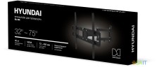 Кронштейн для телевизора Hyundai GL-N4 черный 32"-75" макс.40кг настенный поворотно-выдвижной и наклонный