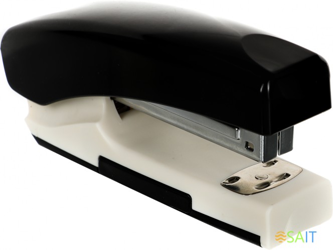 Степлер ручной Kw-Trio 055G9BLACK 24/6 26/6 (20листов) снижение усилия черный/белый 100скоб металл коробка