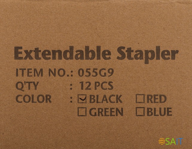 Степлер ручной Kw-Trio 055G9BLACK 24/6 26/6 (20листов) снижение усилия черный/белый 100скоб металл коробка