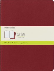 Блокнот Moleskine CAHIER JOURNAL CH123 XLarge 190х250мм обложка картон 120стр. нелинованный клюквенный (3шт)