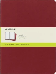 Блокнот Moleskine CAHIER JOURNAL CH123 XLarge 190х250мм обложка картон 120стр. нелинованный клюквенный (3шт)