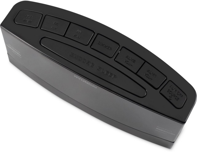 Радиобудильник Hyundai H-RCL238 черный LCD подсв:белая часы:цифровые FM