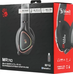 Наушники с микрофоном A4Tech Bloody MR710 черный 1.5м мониторные BT/Radio оголовье (MR710 BLACK)