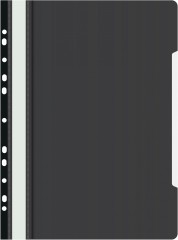 Папка-скоросшиватель Бюрократ PS-P20BLCK A4 прозрач.верх.лист боков.перф. пластик черный 0.12/0.16