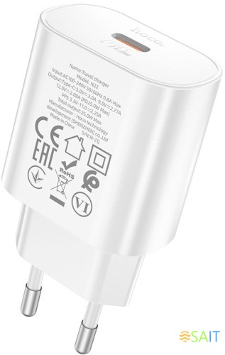 Сетевое зар./устр. Hoco N22 25W (PD+QC+AFC) USB Type-C универсальное белый
