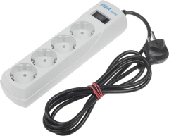 Сетевой фильтр Pilot mini 1.8м (4 розетки) белый (коробка)