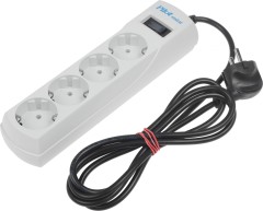 Сетевой фильтр Pilot mini 1.8м (4 розетки) белый (коробка)