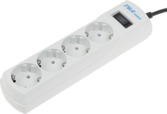 Сетевой фильтр Pilot mini 1.8м (4 розетки) белый (коробка)