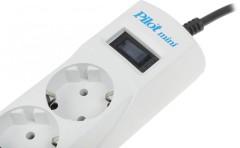 Сетевой фильтр Pilot mini 1.8м (4 розетки) белый (коробка)