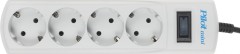Сетевой фильтр Pilot mini 1.8м (4 розетки) белый (коробка)