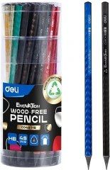 Карандаш ч/г Deli EC049-HB 2.2мм HB трехгран. ассорти